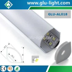 Canal de la protuberancia del perfil de Alu de la esquina de 90 grados para la luz de tira rígida del LED
